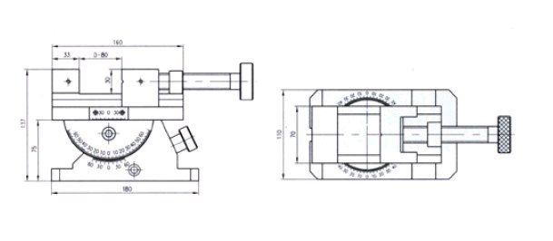 Тиски станочные универсальные CHM120 (рис.1)