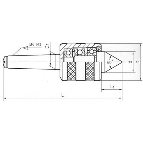 Центр вращающийся D411L (КМ1) (рис.1)