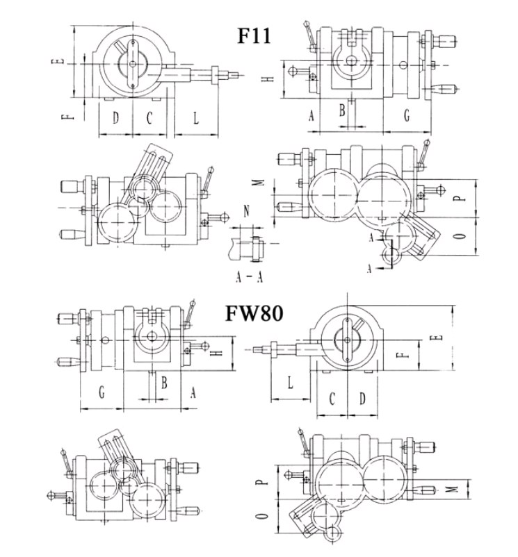Головка делительная универсальная F11200A с комплектом для дифференциального деления (аналог УДГ-Д) (рис.1)
