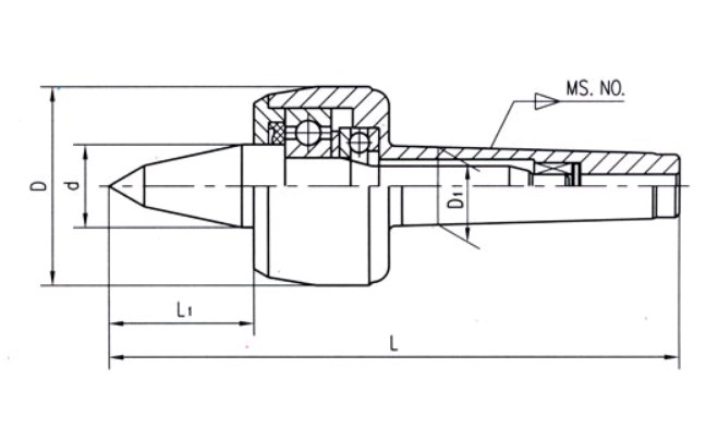 Центр вращающийся высокоточный для станков с ЧПУ M11/3 (КМ3) (рис.1)