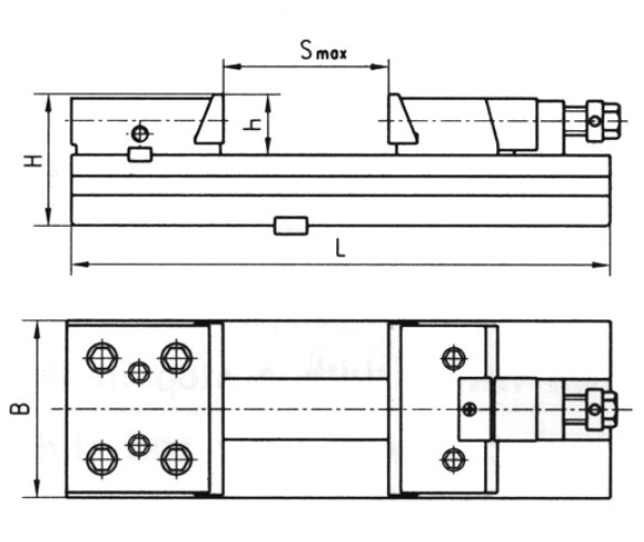 Тиски прецизионные неповоротные MVN 175 (рис.1)