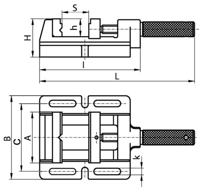 Тиски станочные сверлильные Q19 75 (рис.1) Тиски станочные сверлильные Q19 75 (рис.1)