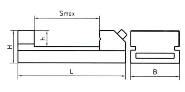 Тиски станочные лекальные высокоточные быстропереналаживаемые QKG50 (рис.1)