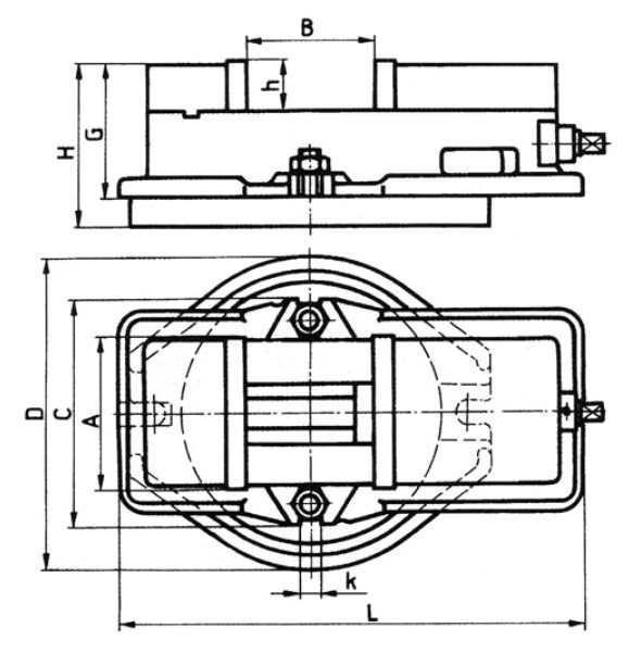 Тиски станочные жестко-фиксирующие QM16200 (рис.1)