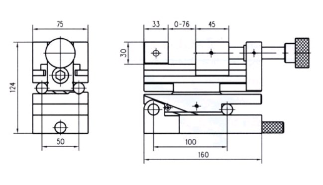 Тиски станочные синусные комбинированные SZXQGG75 (рис.1)