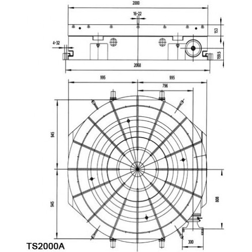 Стол поворотный горизонтальный тип 5030 TS 2000 A (рис.1)