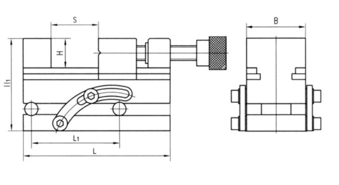 Тиски станочные синусные ZXQGG73 (рис.1) Тиски станочные синусные ZXQGG73 (рис.1)