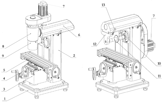 Настольный универсальный фрезерный станок Proma FVV-30 (рис.1)