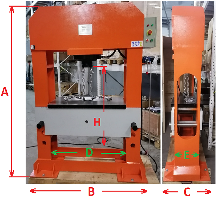 Пресс гидравлический Stalex HP-100 (рис.2)