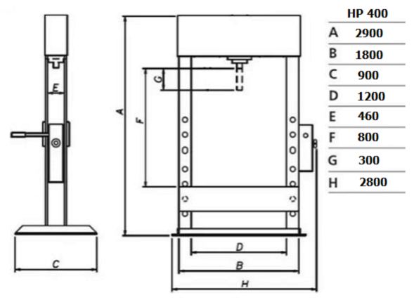 Пресс гидравлический Stalex HP-400 (рис.1)