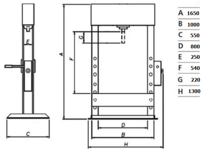Пресс гидравлический Stalex HP-63 (рис.1)